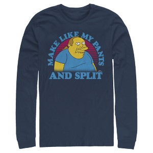Men's The Simpsons Make Like my Pants and Split Long Sleeve Shirt - 1 of 4