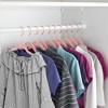 VECELO 30/50/60/100 pk Velvet Clothes Hangers Non Slip & Space-Saving Clothes Hangers with Finger Clips & Tie Rack 9 Color - 2 of 4