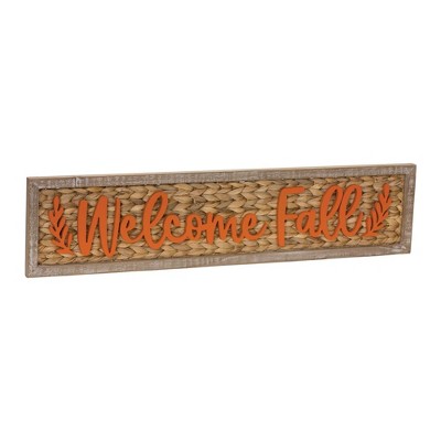 Melrose Woven Welcome Fall Sign 32"L