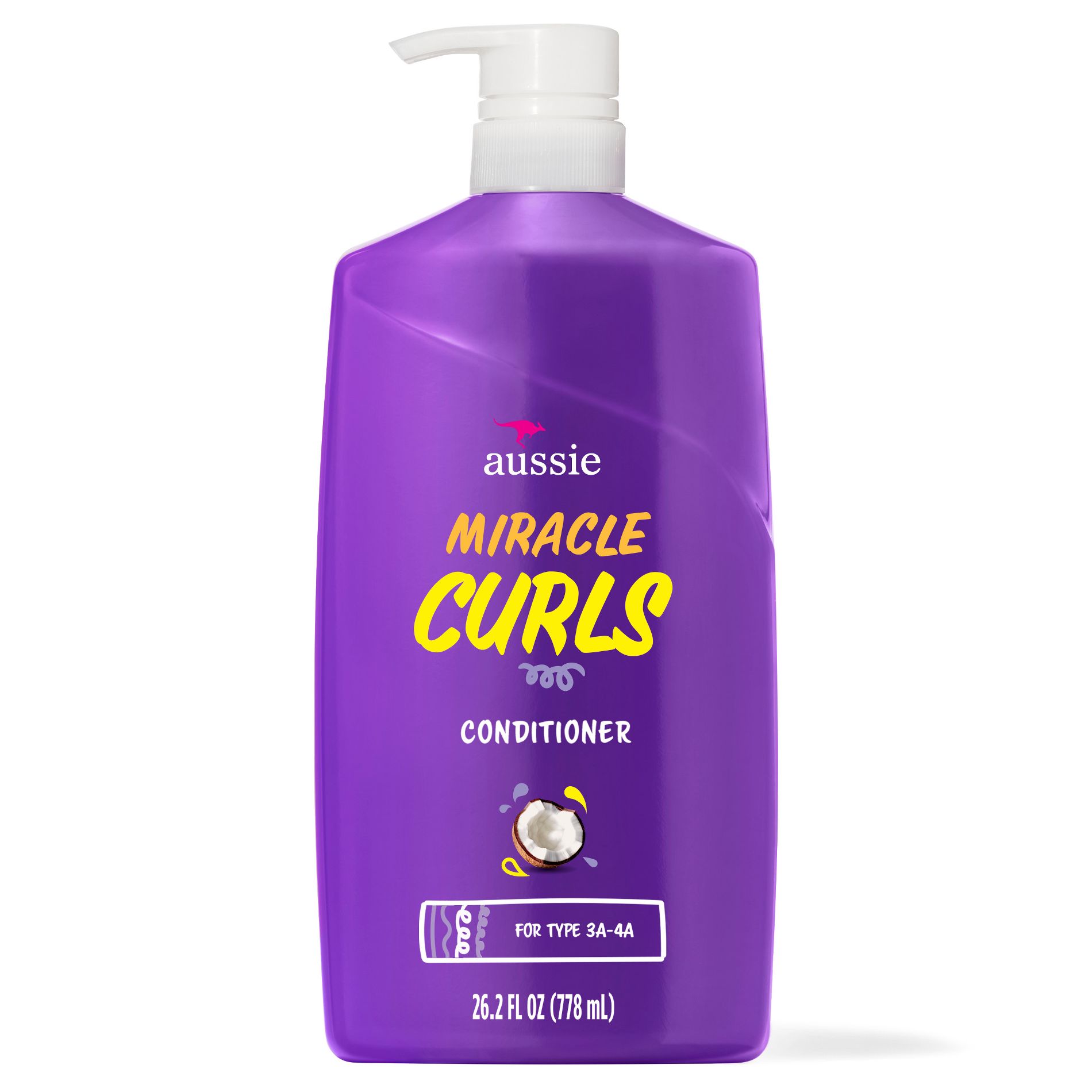 Aussie Paraben-Free Miracle Curls Conditioner with Coconut and Jojoba Oil