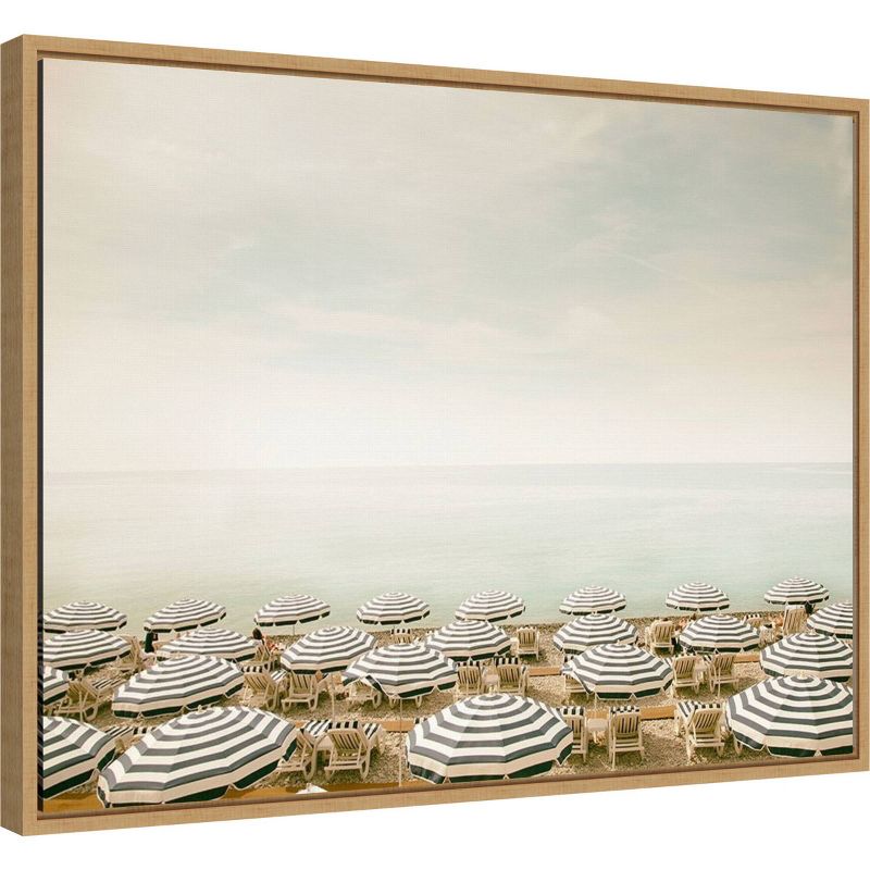 24&#34; x 18&#34; Seaside 4 by Carina Okula Framed Canvas Wall Art - Amanti Art, 3 of 9