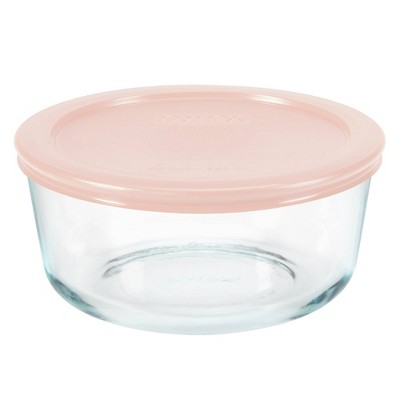 Pyrex 4pc 4c Round Glass Food Storage Container Set
