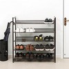 SONGMICS Shoe Rack, 5-Tier Stackable Shoe Storage Shelf, Metal Mesh, Flat or Angled Shoe Organizer Rack for 20 to 25 Pairs Bronze - 2 of 4