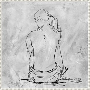 Amanti Art Nude Sketch II by Patricia Pinto Canvas Wall Art Print Framed 22 x 22-in. - 1 of 4