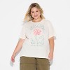 Women's Rococo Floral Short Sleeve Graphic T-Shirt - Cream - 2 of 3