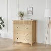 5 Drawer Dresser for Bedroom Nightstand, Wooden Chest of Drawers, Fluted End Table, Storage Organizer for Living Room, Hallway and Entryway - 3 of 4