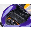McLaren Speedtail Lantana Purple Metallic with Black Top and Yellow Interior and Suitcase Accessories  1/18 Model Car by Autoart - 3 of 4