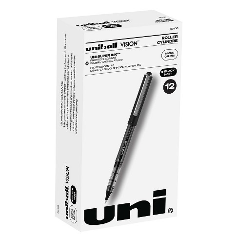 Uni Vision Rollerball Pen Micro Point Black Ink Dozen (60106) - image 1 of 4