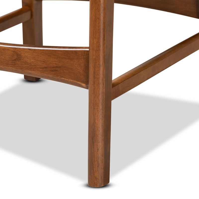 2pc Katya Fabric Upholstered and Wood Counter Height Barstool Set - Baxton Studio, 6 of 10