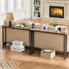 KTMBDW 2 Pack Narrow Console Sofa Table with Power Outlets, Long Couch Table with Metal Frame and Charge Station with 6.5’ Extension Cord for Hallway - 3 of 4