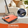 Manual Carpet Sweeper for Pet Hair, Dual Brush Lightweight Push Broom for Classrooms and Rugs, Non-Electric with Easy-Dump Dustbin - 3 of 4