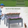 Okak Elevated Wooden 2-Tier Raised Garden Bed, 34"x34"x28" Outdoor Planter Box with Legs for Vegetables, Herbs, Flowers - 2 of 4