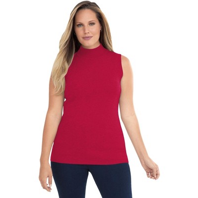Jessica London Women's Plus Size Fine Gauge Mockneck Sweater