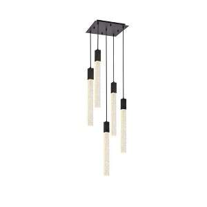 Elegant Lighting Weston 5 - Light Pendant in  Black - 1 of 4