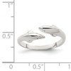 Black Bow Jewelry Kissing Dolphins Toe Ring in Sterling Silver - 2 of 4