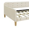 NicBex Twin/Full Size Daybed, Upholstered Day Bed with 4 Support Legs, Velet Sofa Bed with Tufted Button Back - 4 of 4