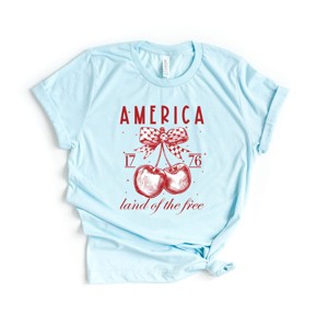 Simply Sage Market Land Of The Free Cherries Short Sleeve Tee - 1 of 4