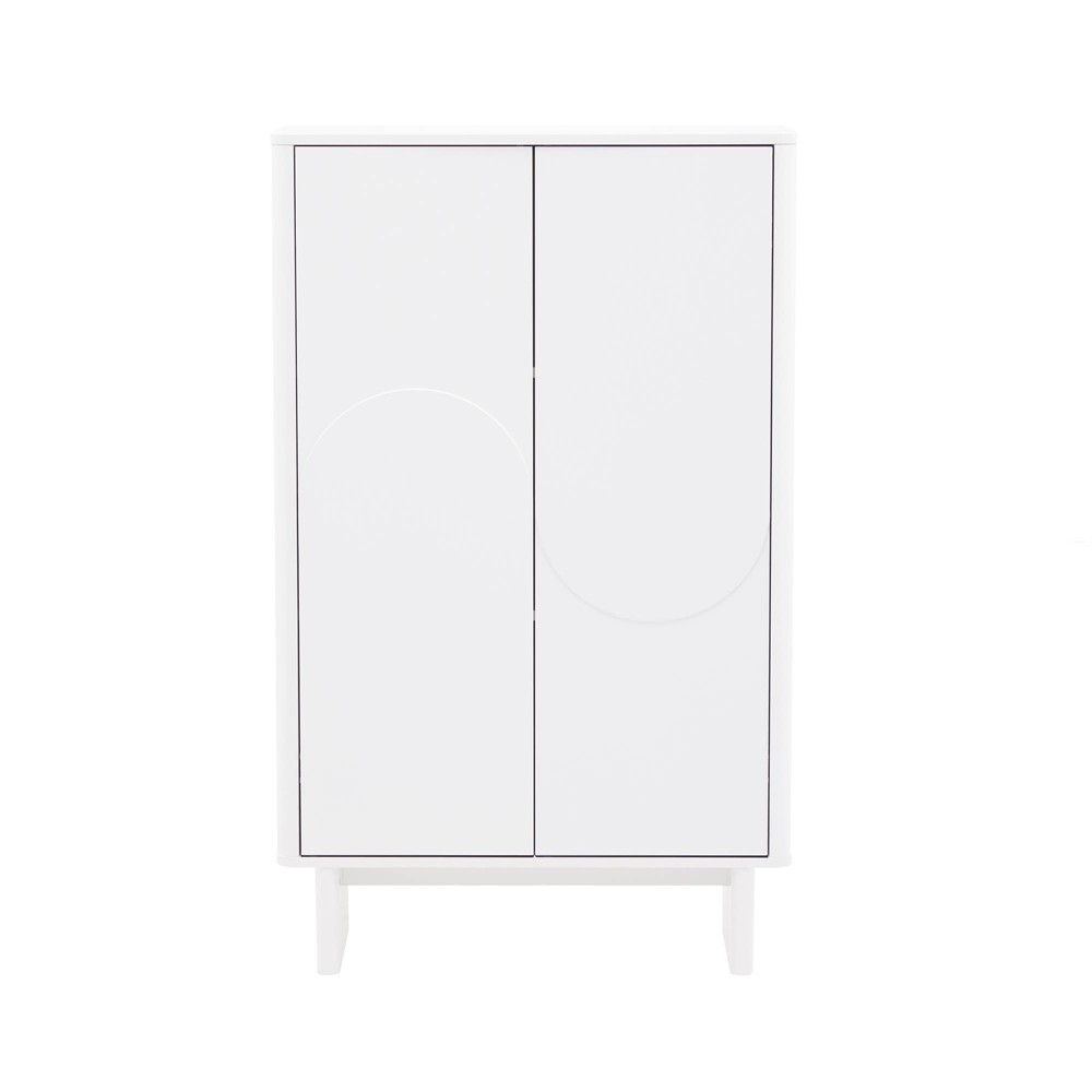 Manhattan Comfort Ella 32" 3 Shelf Accent Cabinet White