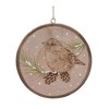 Bird Disc Ornament Set – Wood Material – Rustic Brown – 4.25 in – Set of 12 – By Melrose - 3 of 4