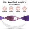 HTUTWOO Shiny Apple Watch Band, Nylon Stretchy Strap 38/40/41/42/44/45/49mm for iWatch Series 11 10 9 8 7 6 5 4 3 2 1 SE Ultra - 2 of 4