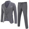 Clearlove Men's Vintage-Inspired Linen Wedding Suit Set - Notched Lapel Slim-Fit Blazer + Waistcoat & Trousers Three-Piece Ensemble - 2 of 4