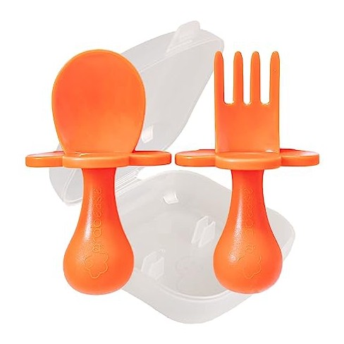 Baby Training Spoon And Fork Set, Self-feeding Learning Spoons
