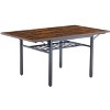 Maliang Brown Folding Dining Table, 1.2 inches thick table top, for Dining Room, Living Room, Rustic, 63.2'' L x 35.5'' W x 30.5'' H. - 3 of 4