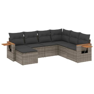 vidaXL Garden Sofa Set Grey - 1 of 4