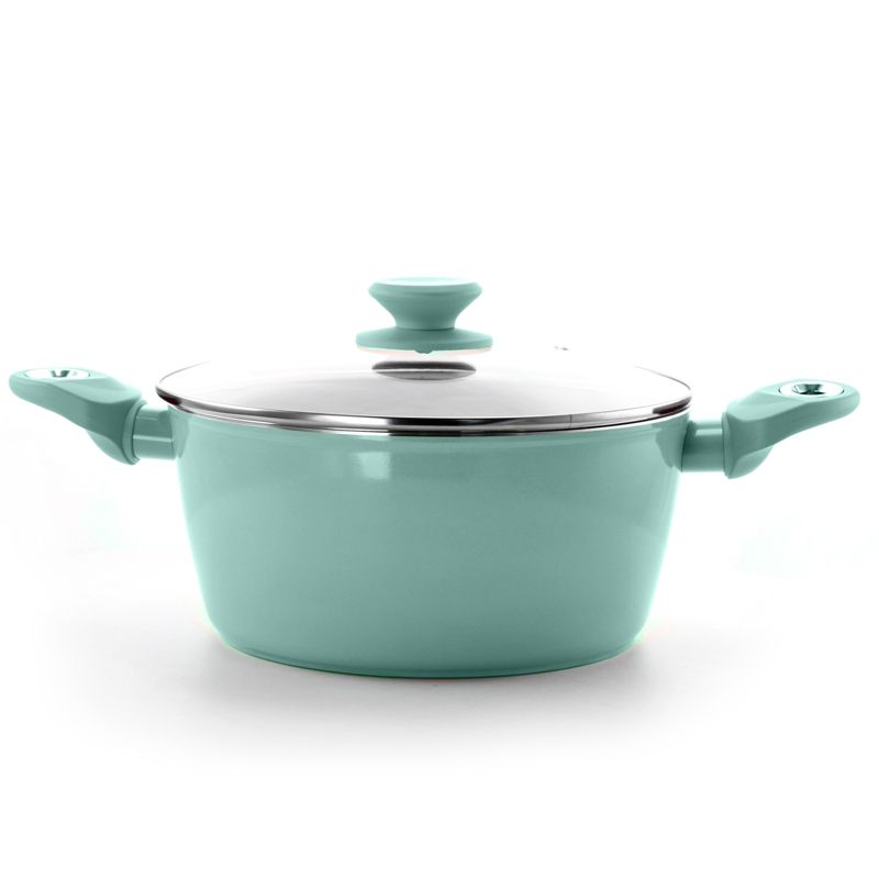 Gibson Home Plaza Cafe Aluminum 4.5 Qt Dutch Oven with Soft Touch Handles in Sky Blue, 5 of 7