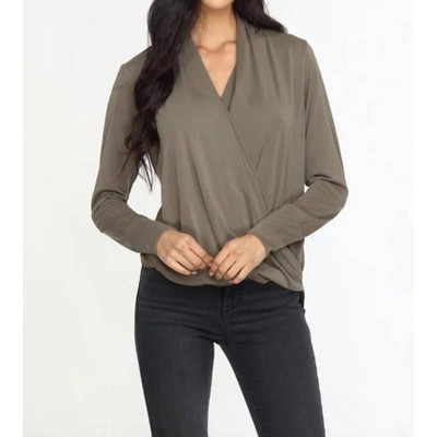 Women's Cupro Draped Surplice Top - Veronica M S
