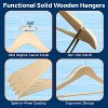 Wooden Hanger,Pack of 30 Colour:Natural - 3 of 4