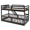 TiramisuBest Twin Over Twin Bunk Bed with Slide and Ladder, Gray,Fun & Space-Saving Kids Bedroom Furniture - 4 of 4