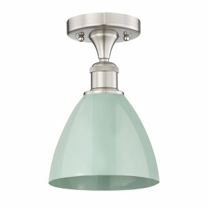 Plymouth Dome - 1 Light Semi-Flush Mount In Industrial Style-11.25 Inches Tall and 7.5 Inches Wide - 1 of 1