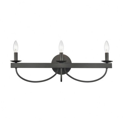 Williamson Black 3-Light Dimmable Vanity Light