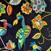 RLF Home Locos Birds Provance 3" Rod Pocket Lining Luxurious and Elegant Window Treatment Valance 50" x 15" Black - 4 of 4