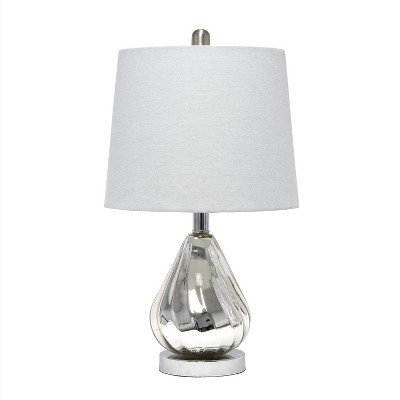 Kissy Pear Table Lamp with Fabric Shade Gray - Lalia Home