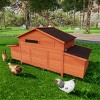 LAOTIES Large Wooden Chicken Coop,Outdoor Hen House With Nesting Boxes,Free Range Doors,Predator Proof Latches,Waterproof And Ventilated,Brick Red - 2 of 4