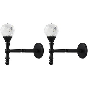 Nero Crystal and Metal Drapery Tieback Holdback - 3 Finishes - 1 of 1