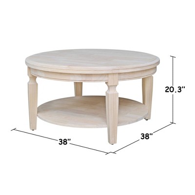 Vista 42" Round Natural Wood Coffee Table