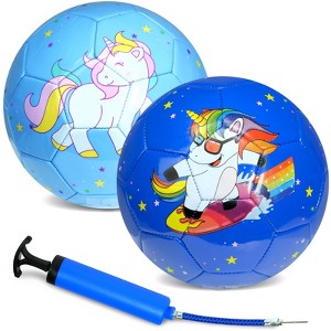 Xcello Sports S2 Soccer Ball TPU Assorted Unicorn Graphics with Pump (Pack of 2) - 1 of 4