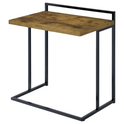 Dani 23.5'' Antique Nutmeg & Black Modern Snack Table