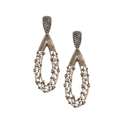 SOHI Women's Antique Silver Party Drop Earrings