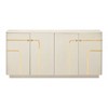 Treasure Trove Accents 4 Door Credenza Chatsworth Cream/Gold - 2 of 4
