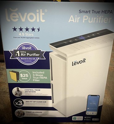 Levoit Smart Air Purifier Lv-rh131s-wm, HEPA for Smoke & Odors, Bonus Filter, Energy Star