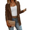 Imily Bela Women's Casual Blazer, Solid Color Long Sleeve Blazer, Office Open-Front Blazer - 3 of 4