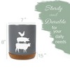 Elanze Designs Cow Pig Chicken Grey X-Large Cork Bottom, Kitchen Counter, Ceramic Stoneware, Coffee, Tea and Hot Chocolate, Machine Brewing, K Capsule - 2 of 4