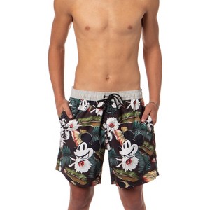 Disney Men's Mickey Mouse Floral Daily Hot Tub Board Shorts for Swimming - 1 of 4