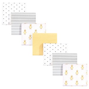 Hudson Baby Infant Boy Cotton Flannel Receiving Blankets Bundle, Duck, One Size - 1 of 2