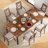 COZONY 79" Rectangle Dining Table for 6-8, Modern Industrial Wood Dinner Table with Metal Legs for Kitchen or Dining Room - 3 of 4