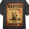 Trigun Stampede Vash Wanted Poster Crew Neck Short Sleeve Black Heather Women's Night Shirt - 2 of 2